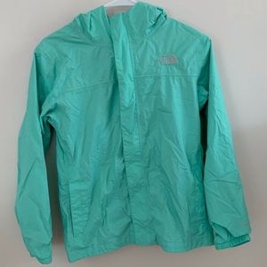 Girls north face rain jacket